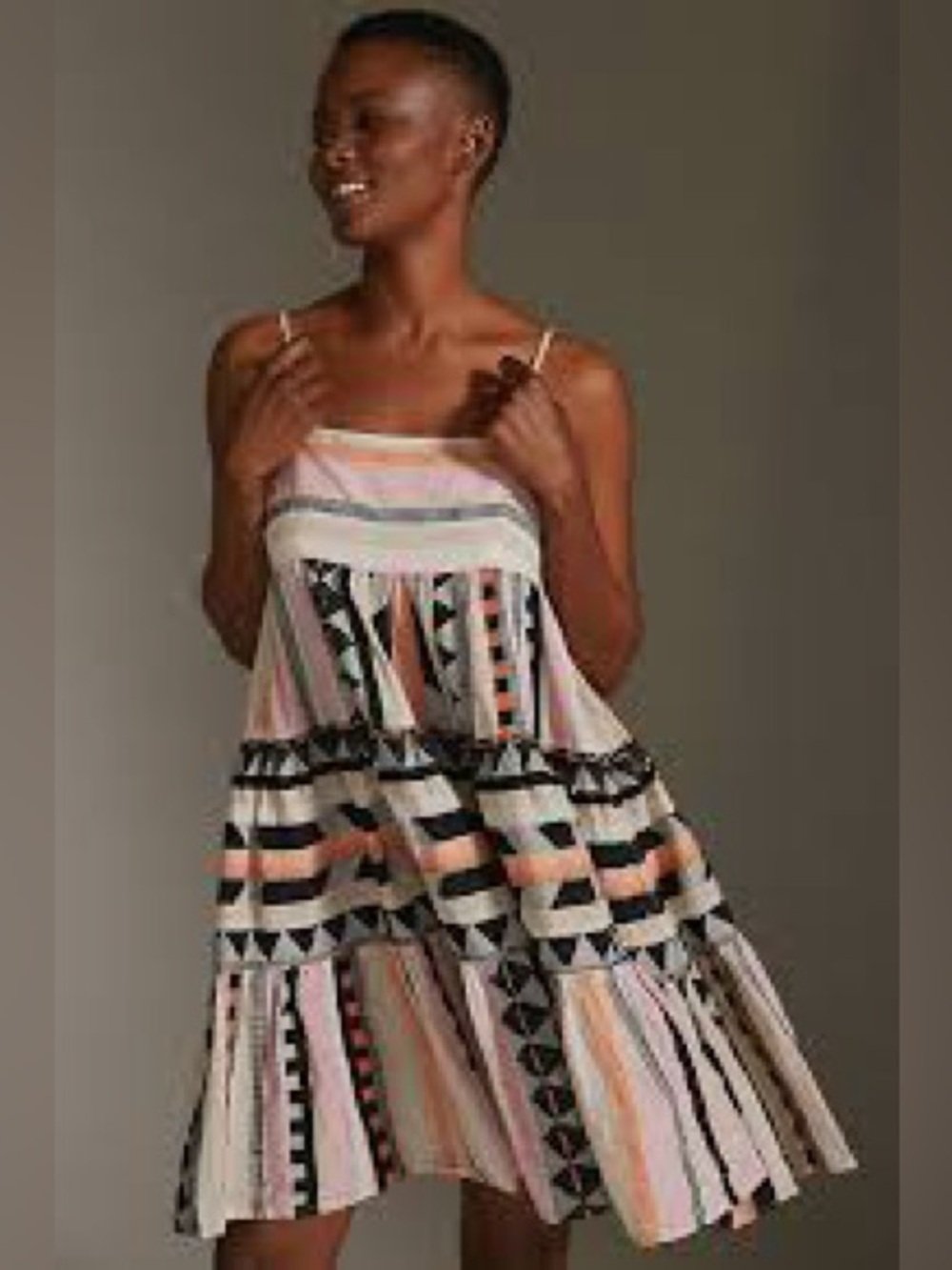 Devotion Twins x Anthropologie Square Neck Mini Dress Size Small